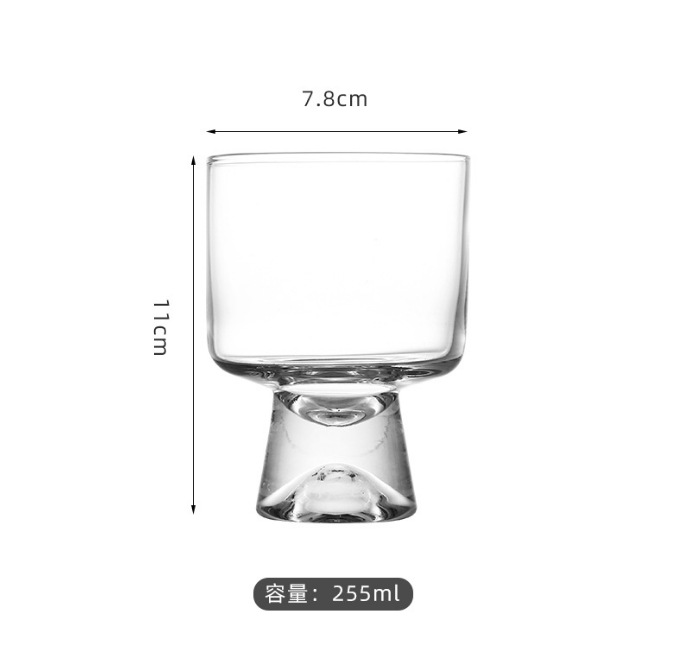 Ins-style glass tall wine glasses, juice cups, curvy creative dessert cups, coffee cups, diy ice cream colorful cups Item Picture