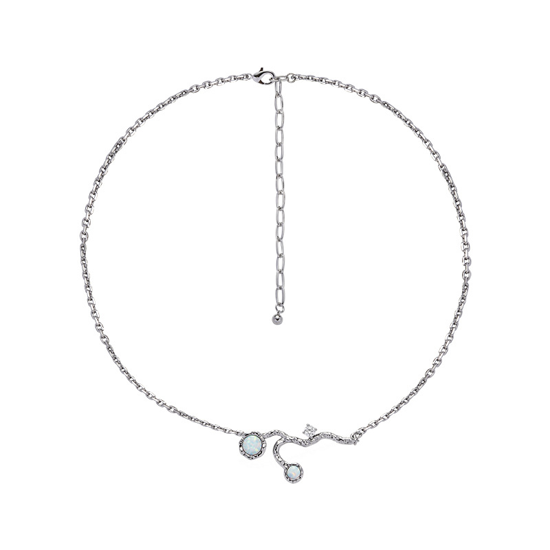 Korean-style Opal stone necklaces are versatile and elegant for women. Wholesale of cold collarbone chains with exquisite and high-end chain necklaces is a trend Item Picture