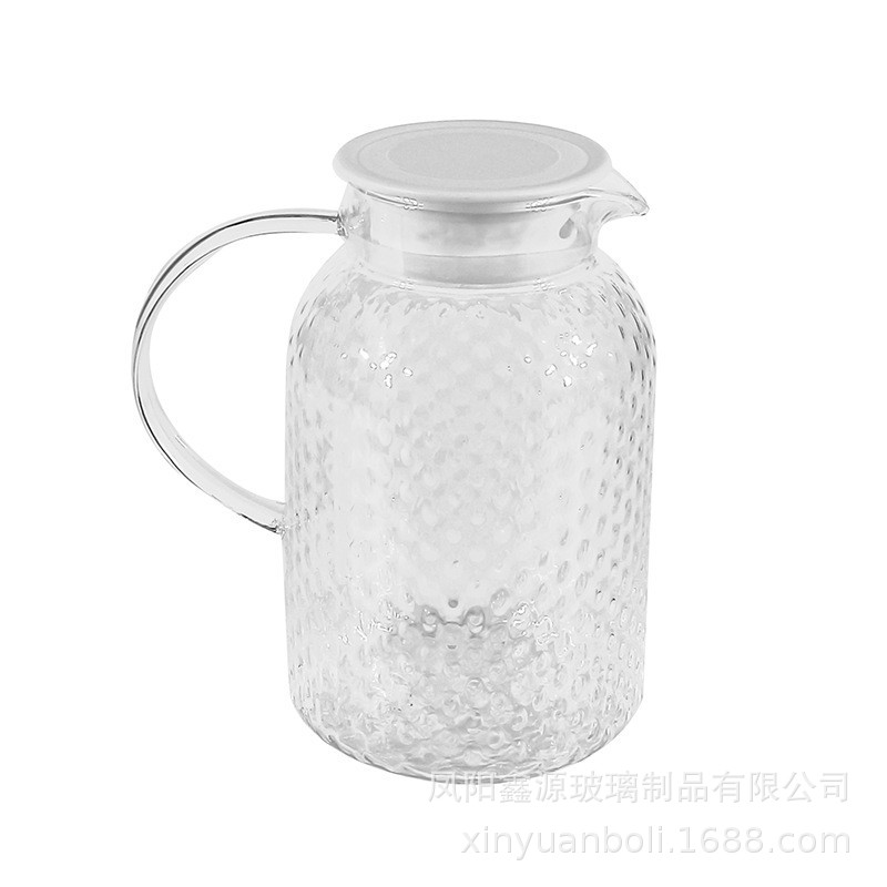 "Light luxury high borosilicate glass wheat ear water ware five-piece set, cold and hot resistant household water kettle and cup set, promotional gift for attracting customers. Item Picture