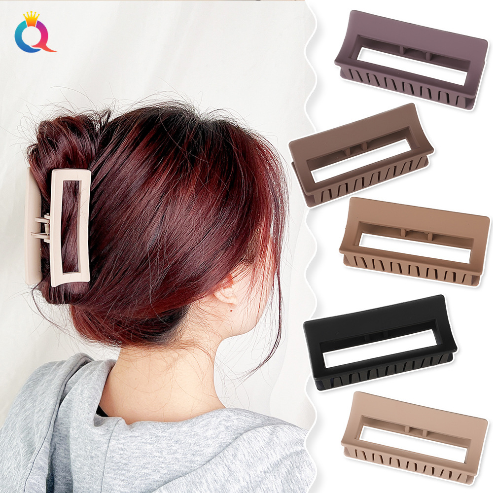Qiyue Cross-border Simple Hair clips, large matte grab clips, shark clips, ins high-end style clips, children's hair accessories wholesale Specification drawing