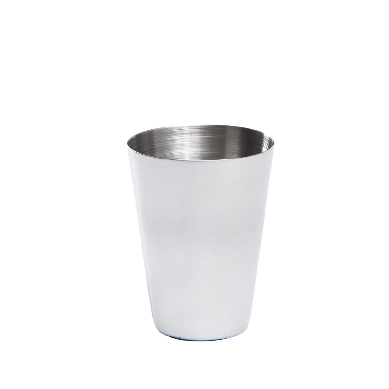Stainless steel wine glasses, high-end outdoor portable water cups, drinking cups, large spirits cups, natural color mouth cups, beer mugs Item Picture
