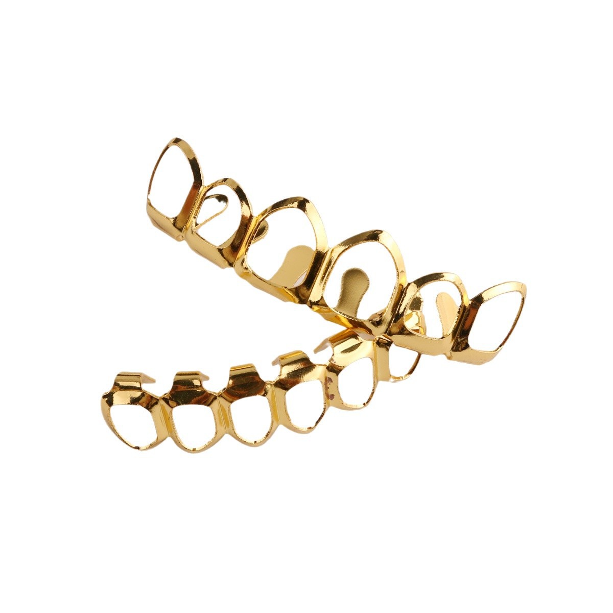 The manufacturer supplies fashionable, trendy and personalized 6-hole flat hip-hop teeth, HIPHOP trendsetters, nightclub Halloween props Item Picture
