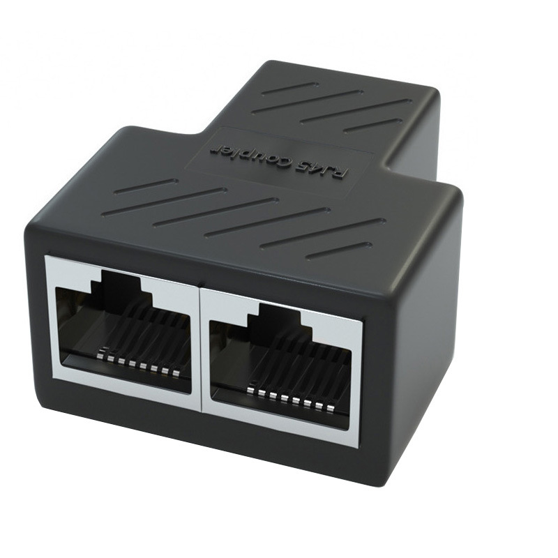 RJ45 network three-way connector, 1-to-2 network cable for simultaneous Internet access, network cable connector, extender, adapter, splitter Item Picture
