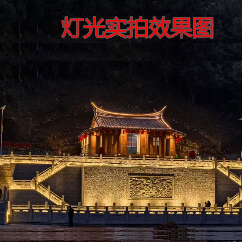 led wall-washing light, outdoor waterproof, hotel building exterior wall contour, bridge guardrail special engineering lighting line light Application Scenario