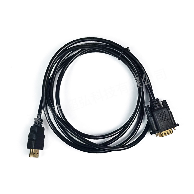 HDMI TO VGA 1080P hdmi to vga connection cable, hdmi to vga 1.8m, hdmi to vga details Picture