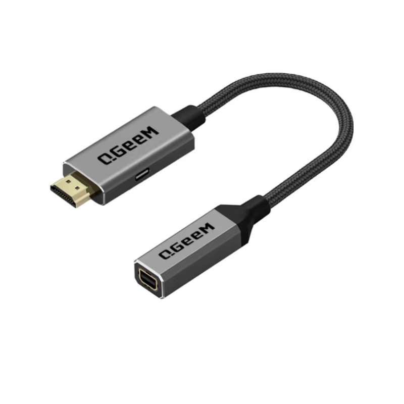 QGeeMHDMI single-to-MINidp converter adapter cable UHD4K@30Hz HD cable plug and play Item Picture