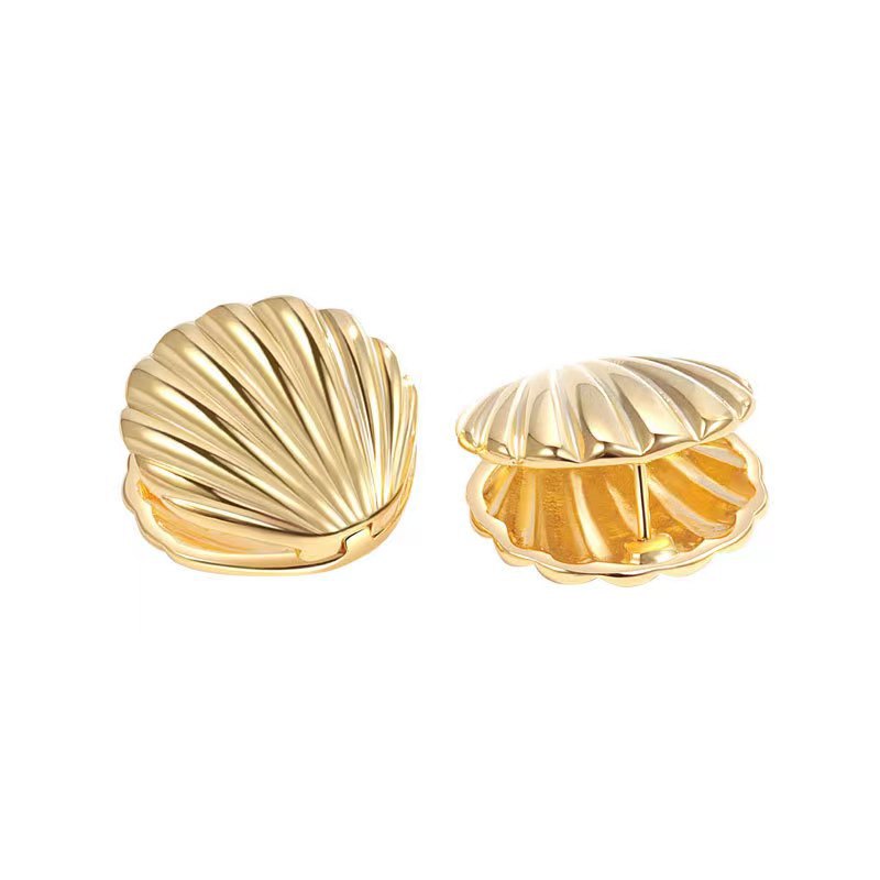 Golden earrings ~ Cold style metallic texture ear rings and stud earrings, a versatile and fashionable European and American style bestseller Item Picture