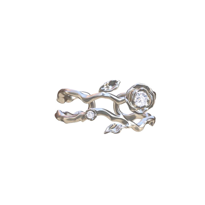 Rose and thorn, a niche texture open ring for women on Instagram, with a cold style, high-end and personalized light luxury couple ring Application Scenario
