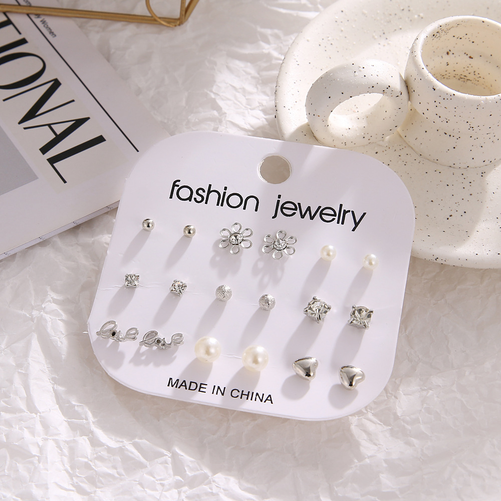 Korean jewelry world AliExpress cross-border Bohemian-style English letter retro butterfly woven round set earrings Specification drawing
