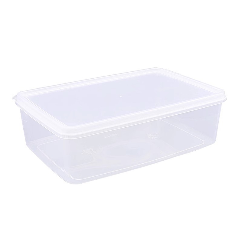 Commercial food storage boxes, transparent rectangular thickened plastic, refrigerator storage boxes, microwave food sealing boxes, free shipping Item Picture