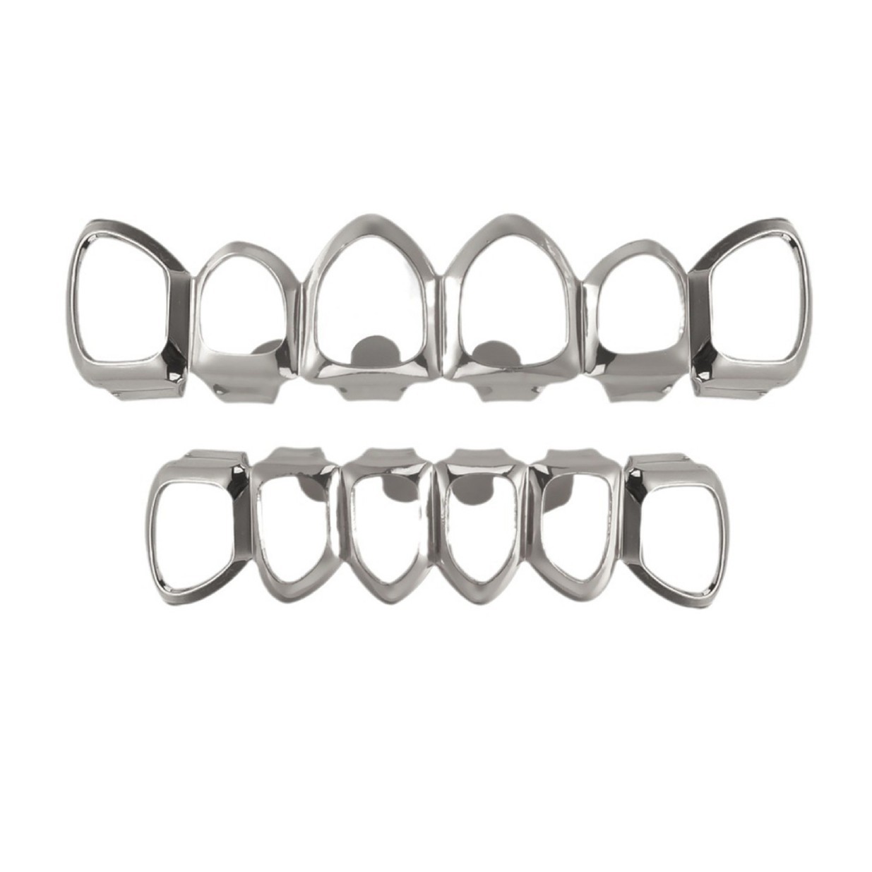 Cross-border best-selling, fashionable, trendy and personalized 6-hole hip-hop teeth, HIPHOP nightclub Halloween factory supplies props details Picture