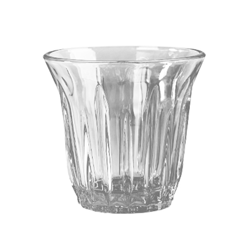 Ins-style glass cups, girlish juice drink coffee cups, vertical tempered glass latte cups, heat-resistant and shock-resistant Item Picture