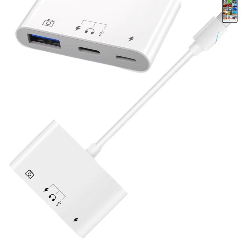 Multi-functional mobile phone otg card reader, three-in-one usb3.0 USB flash drive, type-c headphones, hard disk, TF storage card reader Item Picture