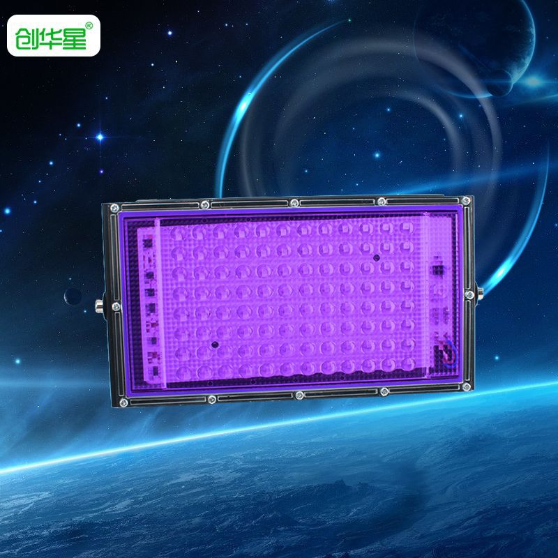 Cross-border new led ultraviolet lamp, outdoor floodlight, fluorescence detection, stage party atmosphere creation, ultraviolet lamp details Picture
