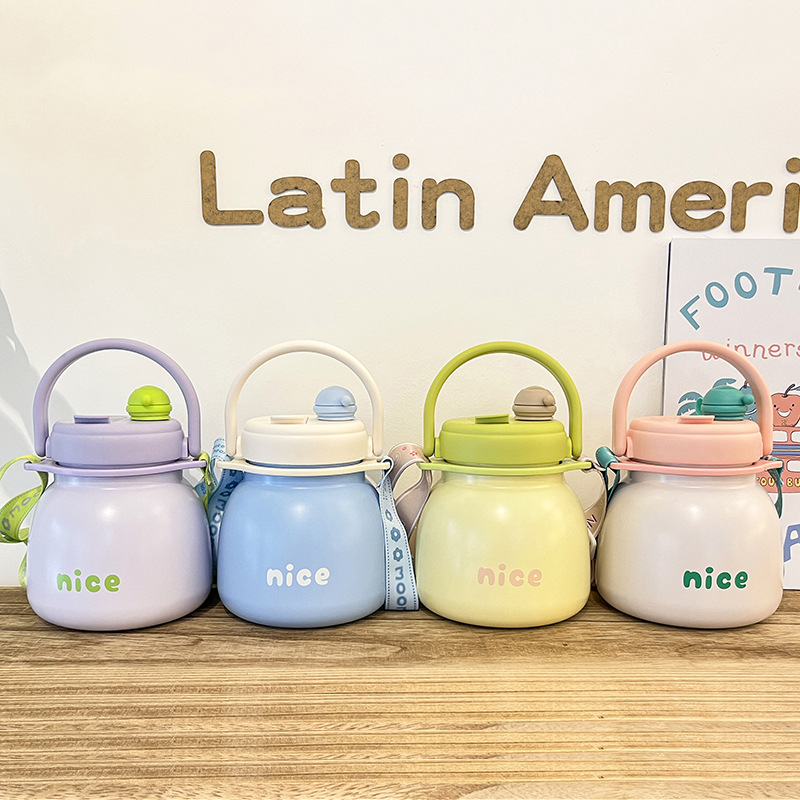 Original and personalized stainless steel insulated cup, high appearance level, large-capacity water cup for girls, student insulated cup, double-drinking portable Application Scenario