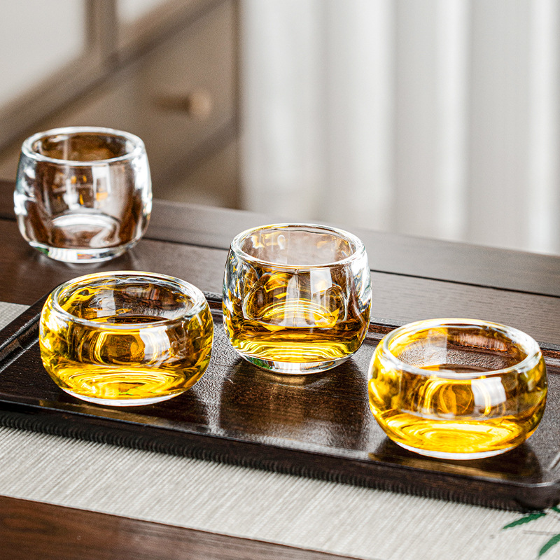High-temperature resistant high-end glass cup, owner's cup, not hot to the touch, personal special thickened single cup, high-end health tea tasting cup details Picture