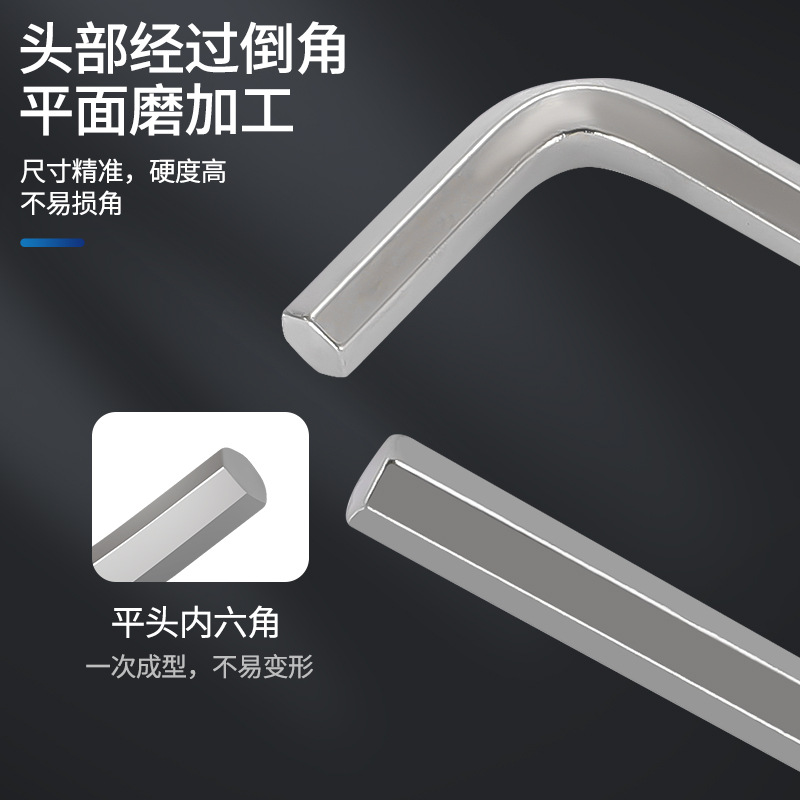 Wholesale hexagon socket wrench with a flat head, hexagonal inner hexagon, nickel-plated and hardened British standard Specification drawing