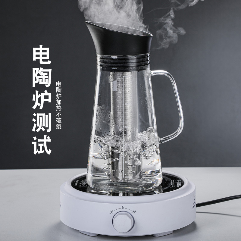 Wholesale of high borosilicate glass cold brew coffee kettles, glass coffee kettles, cold brew ice drip coffee kettles, and high-temperature resistant brewing kettles Specification drawing