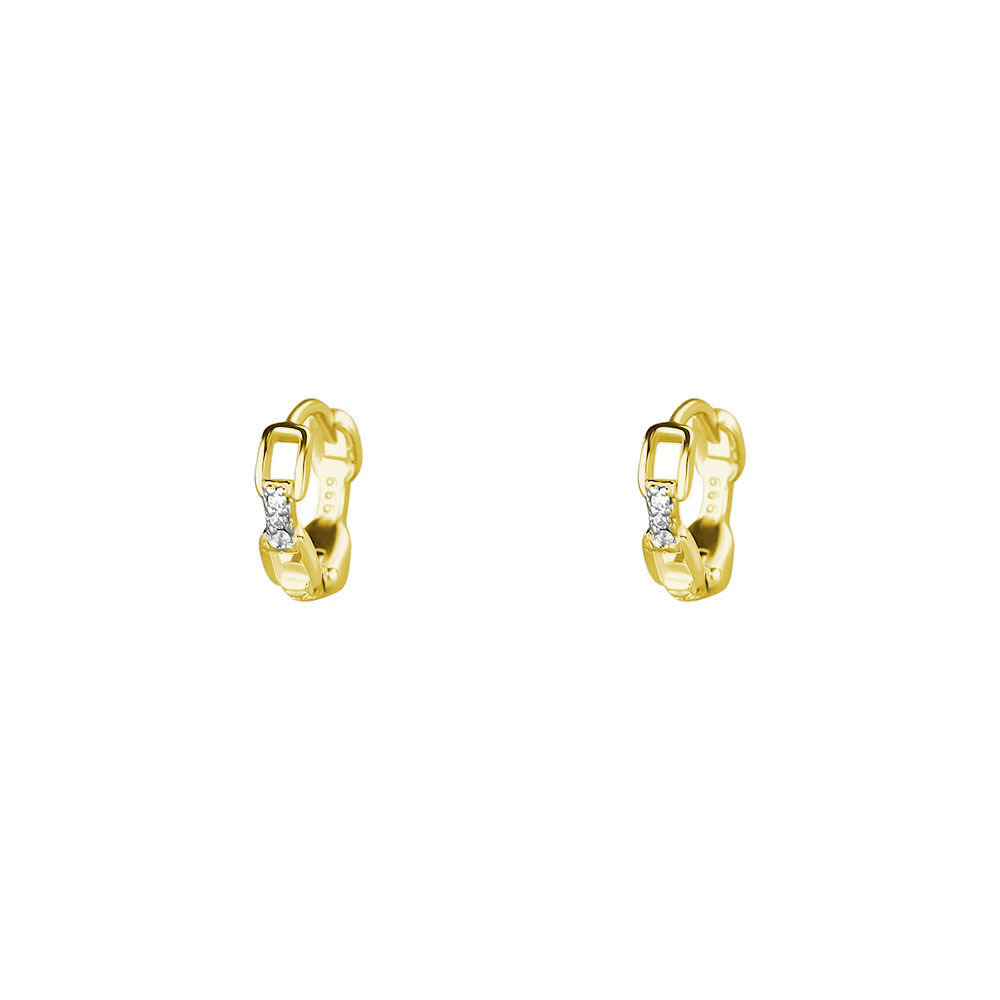 Hollowed-out plain ring micro-inlaid diamond ear loops are a niche design for women, featuring a simple and cold daily style. They are geometric ear bone stud ear loops and earrings Item Picture