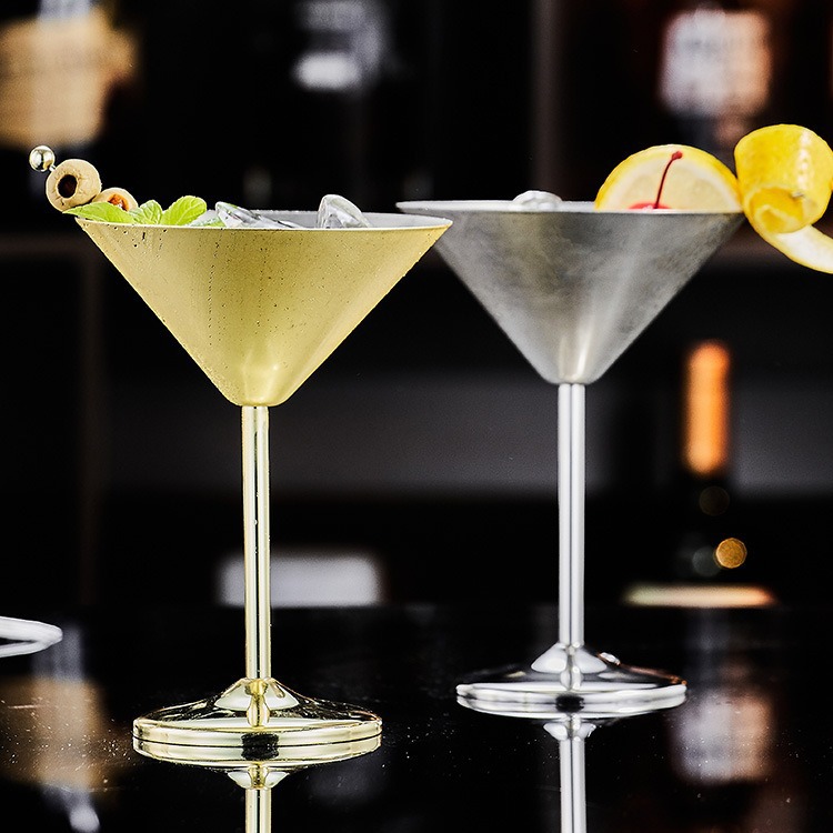 Cross-border 304 stainless steel cocktail glasses, personalized Martini goblets, champagne glasses, Margarita goblets Specification drawing