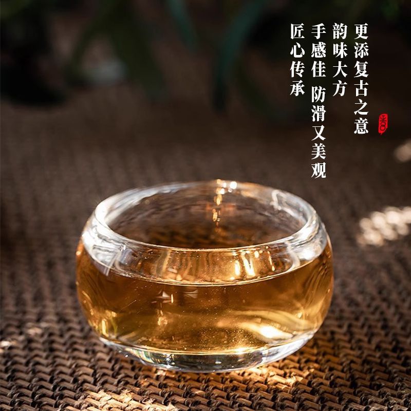 Wholesale and consignment of high-end Chinese-style thickened glass master cups, tea cups, tea tasting cups, single-cup transparent high-end light luxury tea sets Application Scenario