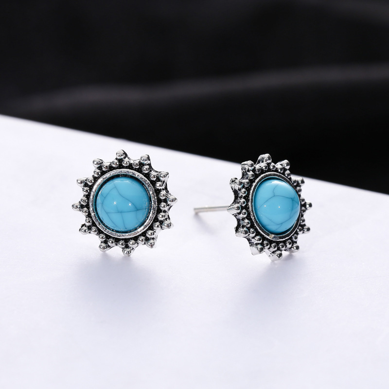 Wholesale of 6 pairs of stud earrings from the Navy Series fishtail rudder Gemstones on AliExpress, a cross-border fashion platform for Europe and America Application Scenario