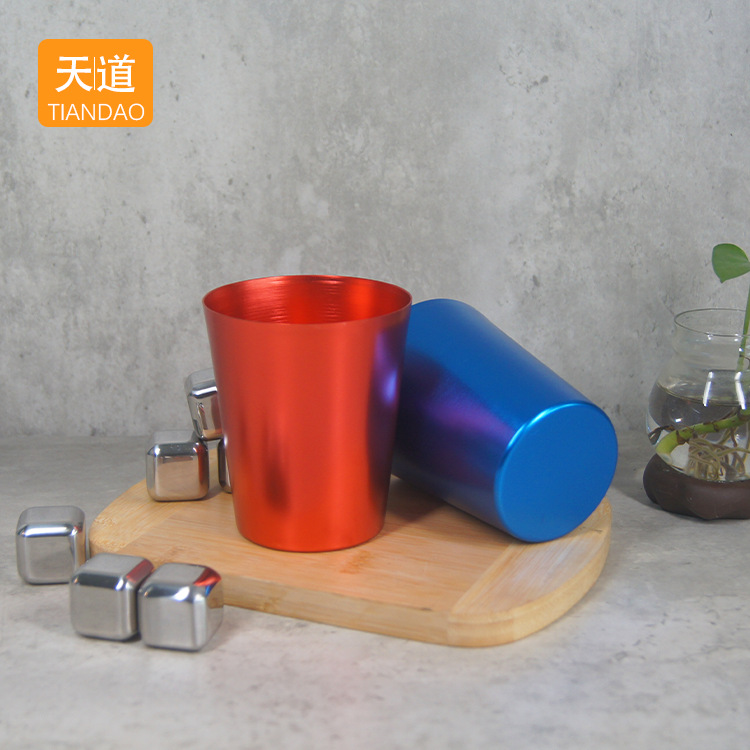 Aluminum single-layer straight cups, outdoor cola cold drink cups, beer mugs, whisky wine glasses, professional manufacturer of aluminum cups Application Scenario