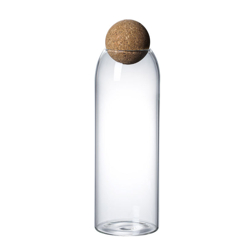 Sealed food-grade glass spherical cork stopper storage tanks for coffee beans and grains are available in stock Item Picture