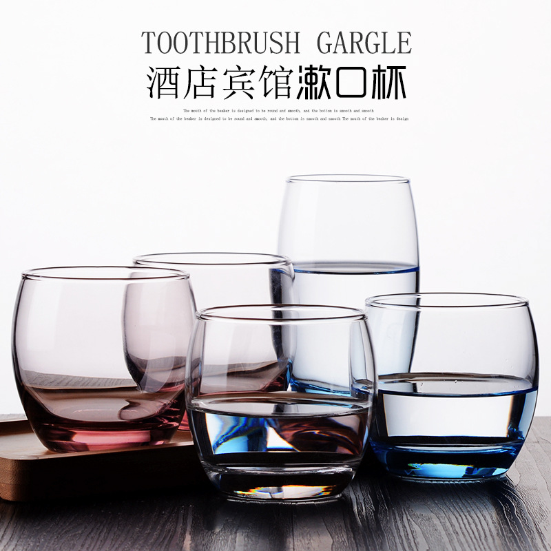 Hotel glass mouthwash cup, home creative, simple, light luxury high-end toothbrush cup, special transparent brushing and washing cup full figure
