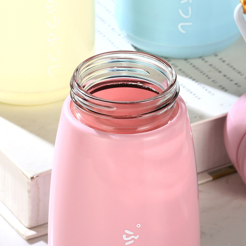 Glass water cups with LIDS and handles, gift cups, printed water cups, solid-color Japanese water cups, and gifts for opening events Specification drawing