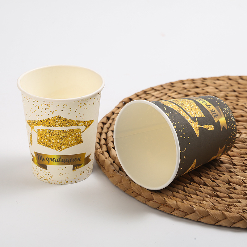 Disposable paper cups, soy milk cups, office tea cups, cold and hot drink cups, commercial color printed theme party paper cups Application Scenario