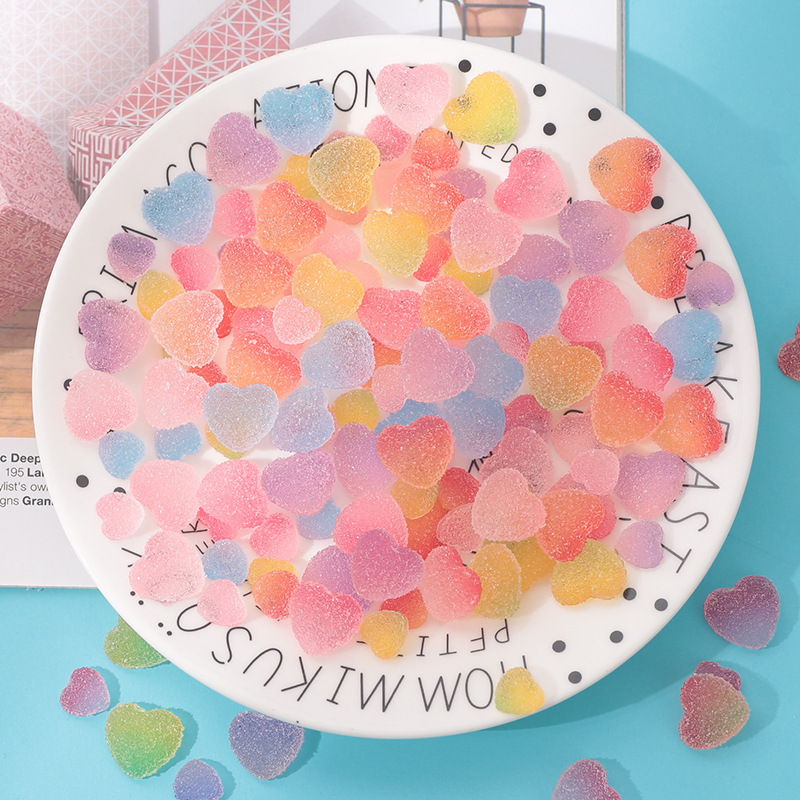 Creative simulation gummy candies, gradient handmade DIY accessories, cream gel hair clips, headwear, resin accessories full figure