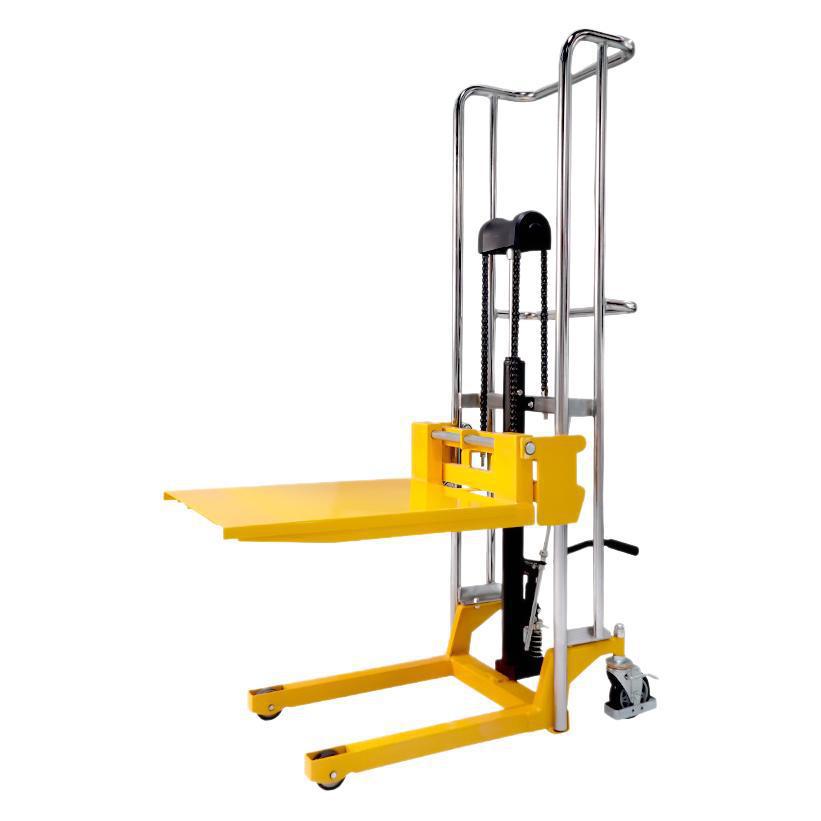 Dry lift truck, 400-kilogram manual electric hydraulic luggage cart, micro forklift, small stacker platform truck Item Picture