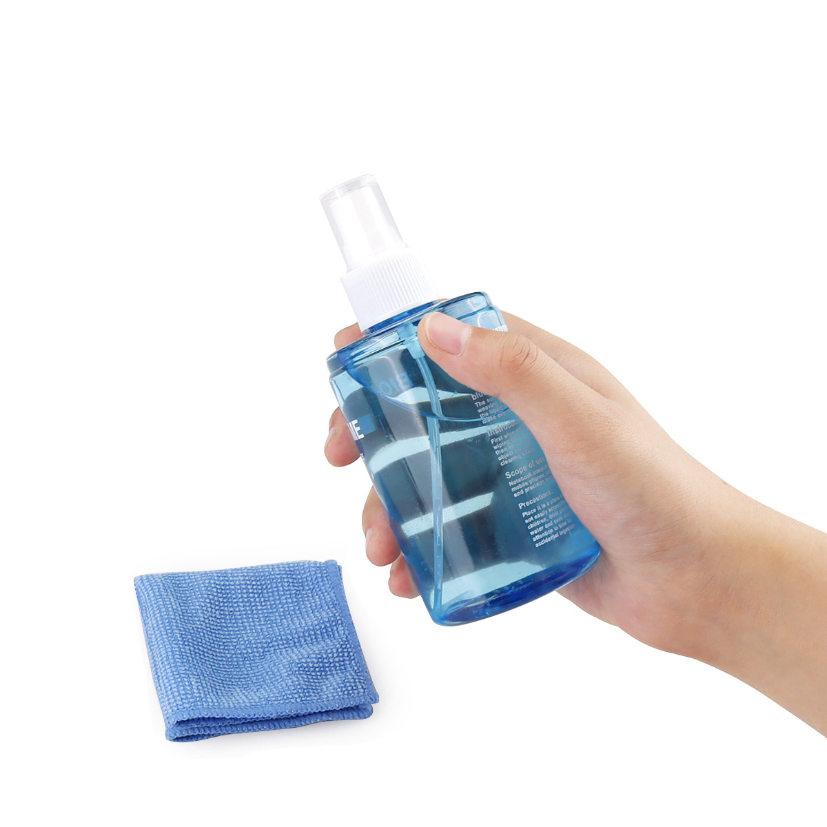 Mobile phone screen cleaner, computer and digital product cleaner 200m large bottle, mobile phone LCD screen blue bottle cleaning set Specification drawing