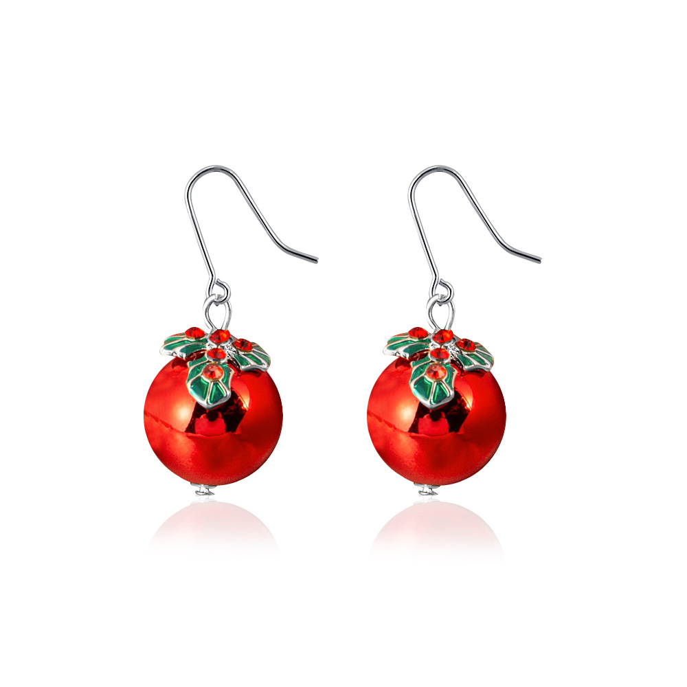 Creative Christmas tree earrings, simple snowman bell stud earrings, women's cross-border festive accessories Item Picture