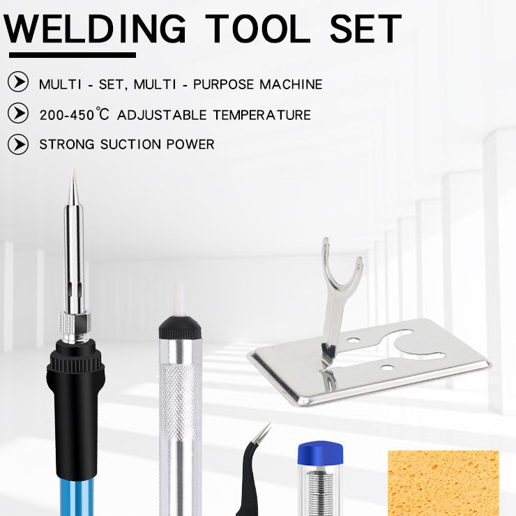 Cross-border carefully selected small-temperature adjustable soldering iron, internal heating constant-temperature soldering iron set, 220V Chinese, European and American standard soldering pen manufacturer details Picture