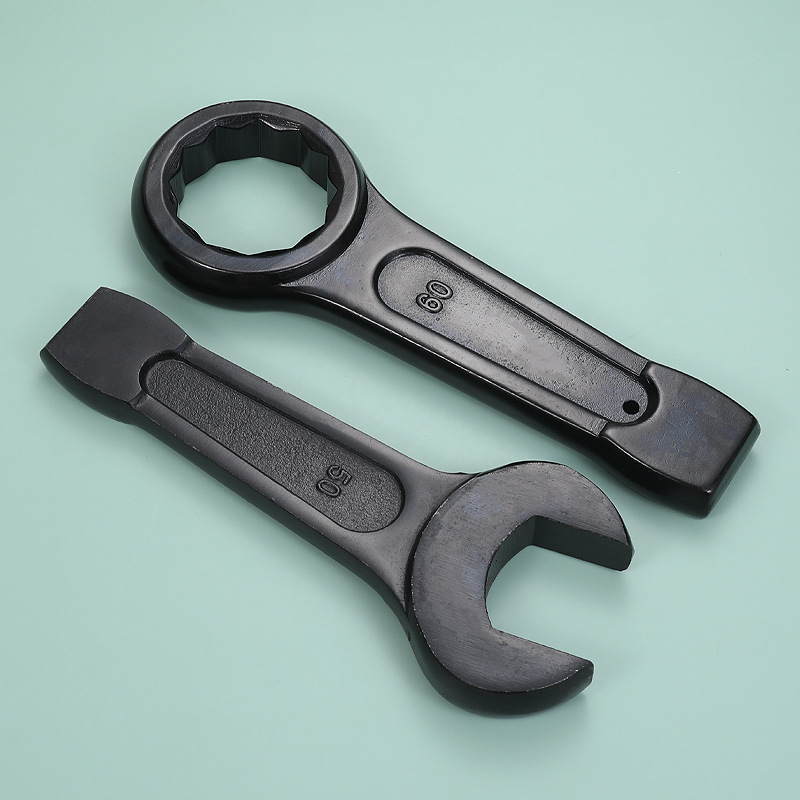 The manufacturer sells large percussion wrenches, heavy-duty box wrenches, straight handle percussion wrenches, and single-head large wrenches details Picture