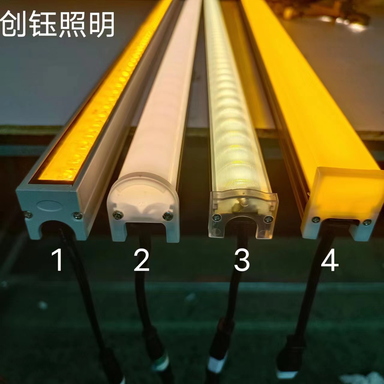 Qixin outdoor LED strip lights, hotel exterior wall contour lampshades, aluminum alloy strip lights, building lighting details Picture