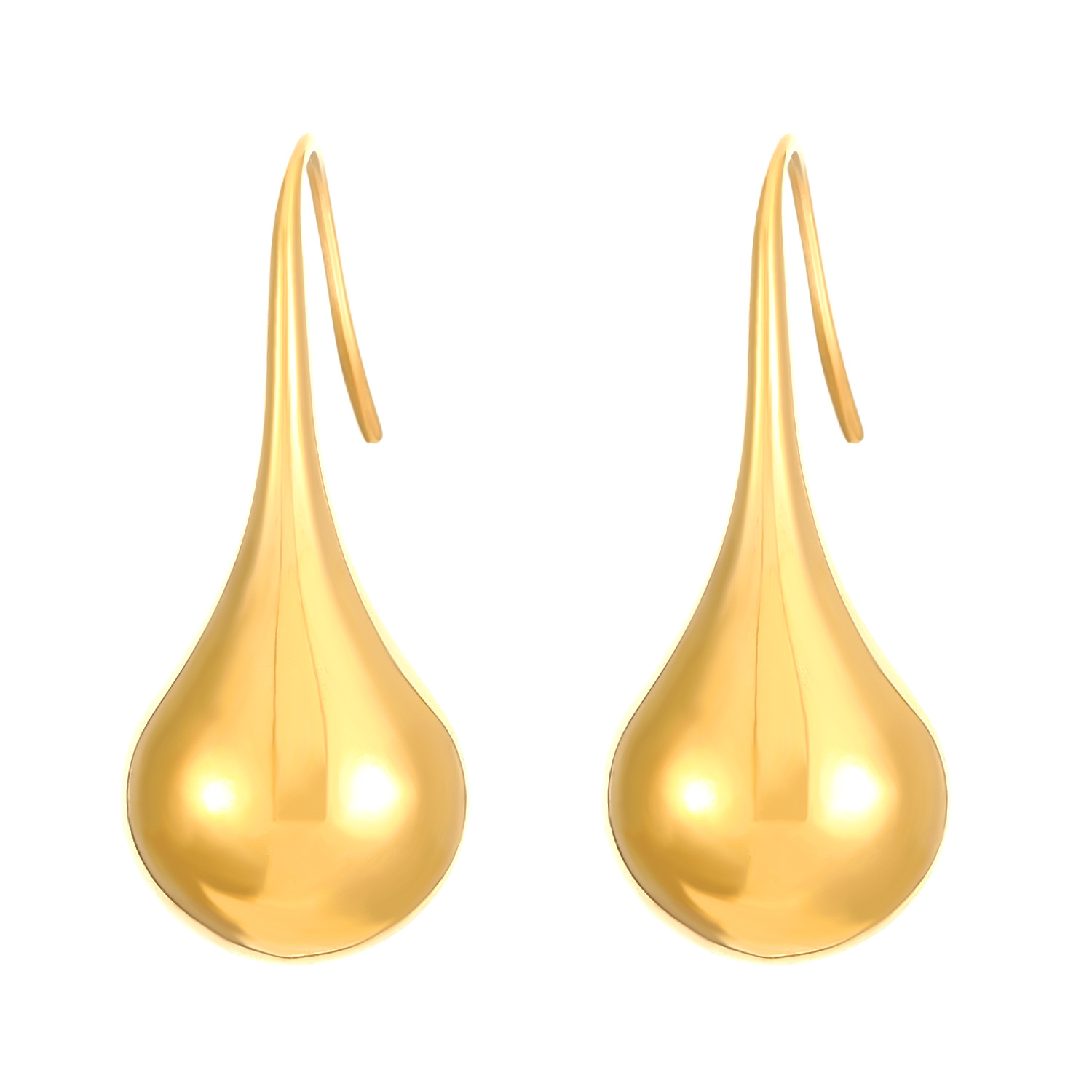 316 stainless steel teardrop ear hooks, simple Japanese and Korean style ear hooks that don't need to be removed while sleeping, elegant and fresh earrings Item Picture