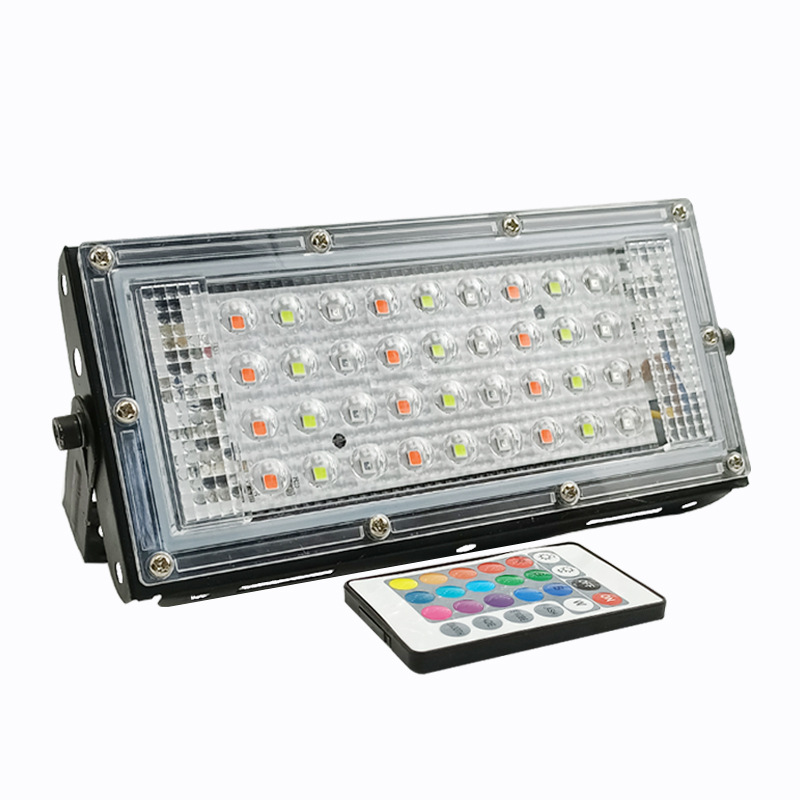 Cross-border LED floodlights, outdoor waterproof floodlights, led iodine tungsten lamps, RGB lawn floodlights, led spotlights Specification drawing