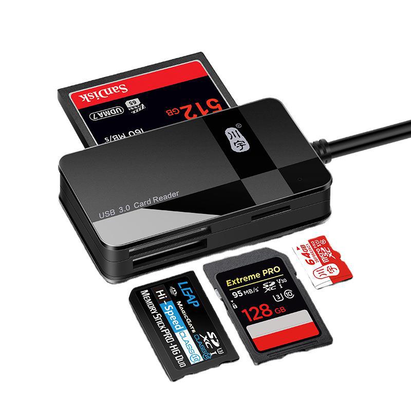 Wholesale of Chuanyu C368 high-speed usb3.0 mobile phone tf Card, sd card, CF card, MS card and memory card all-in-one card reader Item Picture