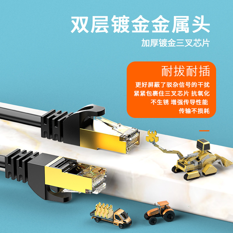 Wholesale of cat6 category Gigabit network cable, computer router, CAT6 category cable, finished patch cord, 1.2/35m monitoring network cable Specification drawing