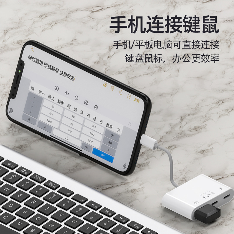 Multi-functional mobile phone otg card reader, three-in-one usb3.0 USB flash drive, type-c headphones, hard disk, TF storage card reader Application Scenario