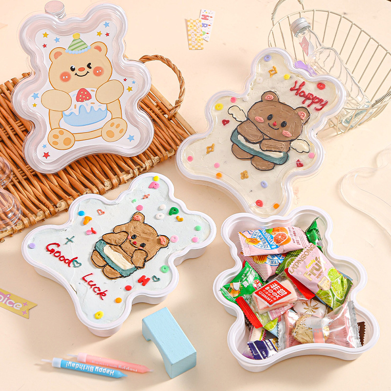 Hand-painted cake boxes for Children's Day on June 1st, popular creative decorations, mousse cake baking boxes, snack and dessert packaging boxes Specification drawing