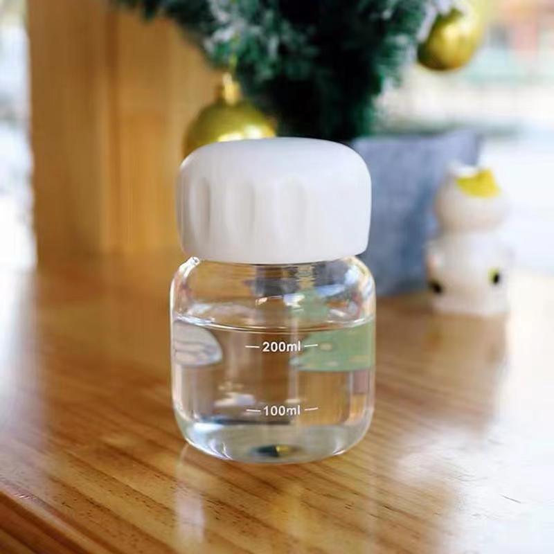 High appearance level warm hand cup, chubby cup with scale, high borosilicate heat-resistant glass water cup, girls' and children's milk cup, Qiu Qiu cup Specification drawing