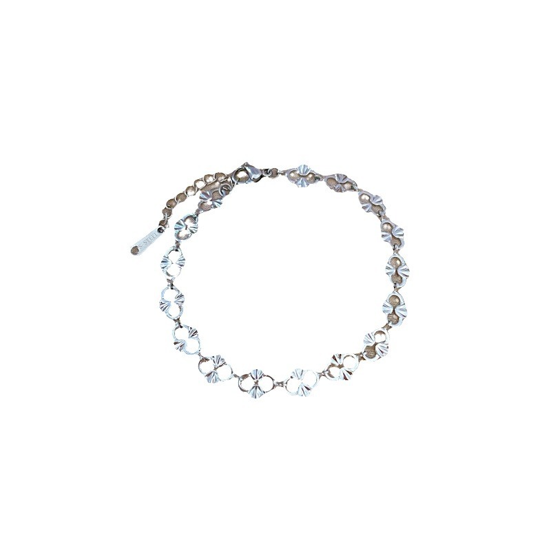 【 All-titanium Steel 】 Dongdaemun Personalized Laser Oval personalized pig nose chain bracelet Female Internet celebrity retro best friend Item Picture