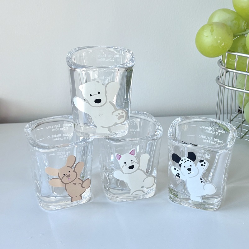 New Year's espresso cup, ounce cup, graduated glass cup, coffee extract, household glass cup, customizable Application Scenario