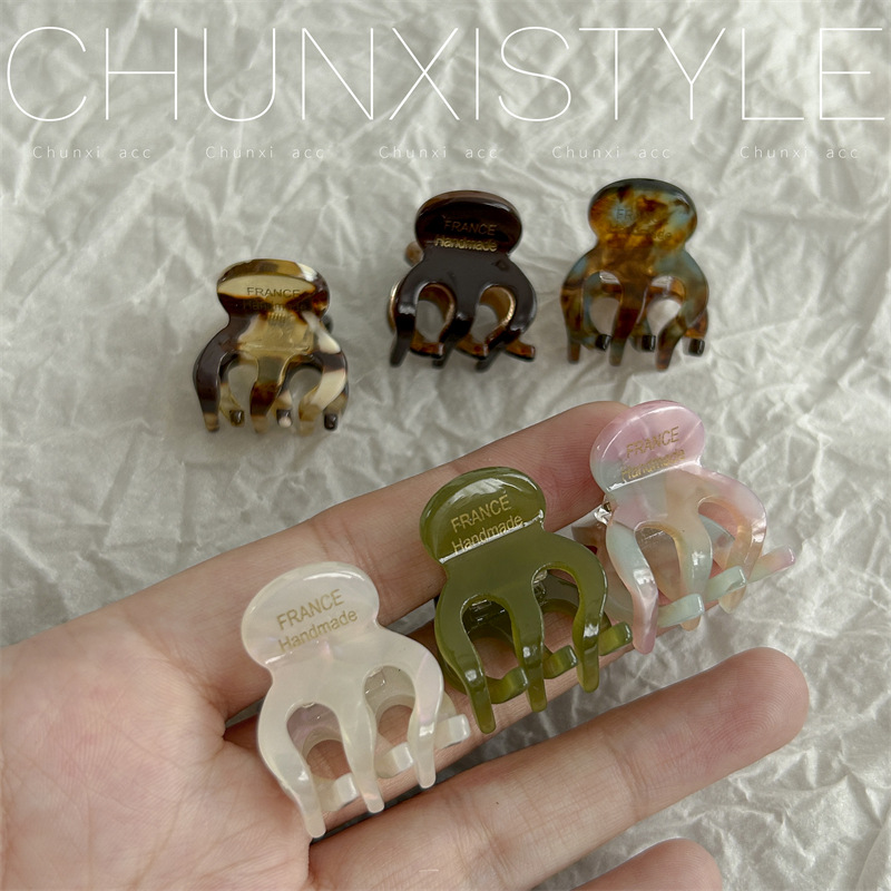 France Gold label acetic acid stylish small grab clip, small hair clipper clip, shark clip, niche and fashionable bangs clip, side clip for women Application Scenario