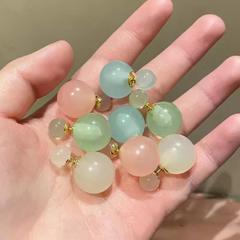 Cherry lemon bubble ~ Jelly-colored pearl bubble earrings for women, new 2025 bestseller earrings, perfect for summer earrings Application Scenario