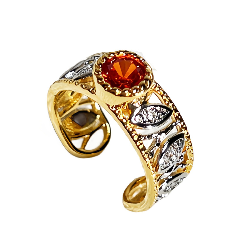 The new Chinese-style golden ring is a versatile choice for women. It is a unique, sweet, cool, exquisite, fashionable and high-end light luxury ring trend Item Picture